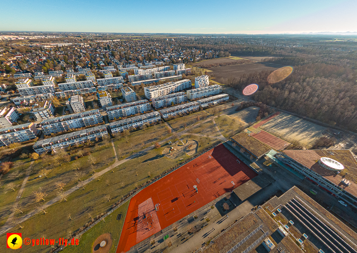 16.01.2023 - Luftbilder vom Marx-Zentrum und Gartenstadt Trudering